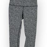 Lululemon Wunder Under Mosaic Pattern High-Rise Crop Leggings Black White Size 8 Photo 0