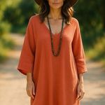 Young Fabulous and Broke  Boho Beach cover up size XS Vacation Resort wear Orange Photo 0
