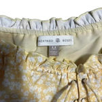 Nordstrom Backyard Roses  Yellow Milkmaid Lace Up Crop Top | Cottagecore | Size M Photo 1