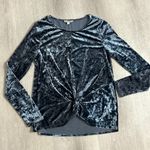 Pleione  • crushed velvet tie front blouse Photo 4