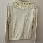 Anthropologie Angel Of The North Cream Cowl Fringe Sweater Wool Cashmere Photo 3