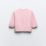 ZARA NWT  PLAID CROPPED KNIT CARDIGAN Photo 3