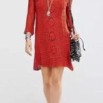 Free People Rosalind Burnt Orange Crochet Long Sleeve Dress Size Small Photo 0