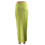 superdown Green Silk Satin High Waisted Side Slit Pencil Slip Maxi Skirt Size XS Photo 2