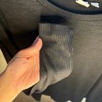 Gap Black Knit Long Ribbed Sleeve Blouse Boat Neck Closet Staple Oversized XS Photo 3