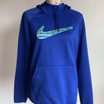 Nike  Therma Fit Royal Blue Hooded Pullover Top Photo 10