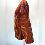 Chico's Chico’s 100% Silk Copper Orange Jacket w Metallic Appliqués Beading & Sequins Photo 4