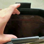 RUTH SALTZ Faux leather bag Vintage Monogrammed H Black Photo 2