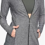 Athleta  Vitamin Sea  Heathered Gray Full Zip Hoodie Activewear Jacket Size S Photo 0