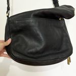 Fossil Vintage  Issue No 1954 Black Leather/Gold Zip Crossbody Handbag Purse Lrg Photo 2