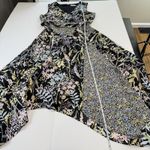 Calvin Klein Calvin Klein Mixed Floral Print Hanky Hem Chiffon Sleeveless Midi Dress Size 14 Photo 11