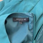 Layfette 148 Womens Teal Shift Dress Size 4 3/4 Sleeves Pockets Ruched Detail Green Photo 3