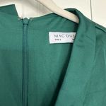 Mac Duggal Deep Emerald Green Split Bishop Sleeve Slit V-Neck Maxi Dress NWT 2 Photo 8