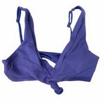 frankie's bikinis Frankie’s Austin Periwinkle Blue Ribbed Bikini Top Photo 0