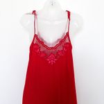Womens Swim Cover Up Size S Red Lace Trim Slip Dress Beachwear Boho Coastal Photo 5