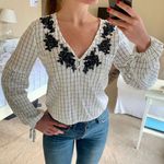 Abercrombie & Fitch Printed Floral Beaded Long Sleeve Top Photo 0