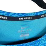 Nike Running Dri Fit Blue Patterned Short Sleeve Crew Neck Athletic T-Shirt Sz M Photo 2