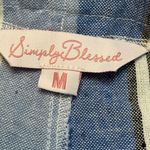 Simply Blessed Chic Striped High Waist Women Shorts w/ Front Pockets NWT Med Blue Photo 6