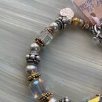 Swarovski NWT chunky crystal & Sterling bracelet with “courage” charm Silver Photo 1