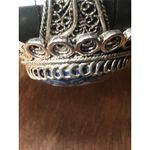 DGS Sterling Silver 925 Filigree Handpainted Ceramic Ring & Pendant Sz 6.5 Photo 10