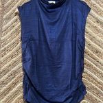 Kim And Cami Women's Mock Neck Ruched Tank Top, Indigo, Size XL, NWOT Photo 0