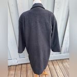 Charcoal Gray Plush Cashmere Hand Tailored Shawl Collar Overcoat Size L VNTG Black Photo 3