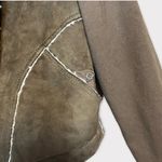 Anthropologie MARRAKECH Moto Jacket Size Small Sherpa Lined Faux Suede Brown Photo 5