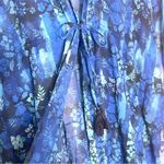Blue Island Bohemian Blue Floral Swim Cover Up Beach Kaftan Kimono Size XS Photo 4