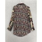 Band of Gypsies  Women's Blouse Button Front Long Sleeve XS Sheer Boho Photo 1