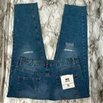 Refuge Blue Relaxed Jeans with Distressed Details Mom Jeans Raw Hem Cropped Fall Photo 5