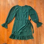 forest green ruffle long sleeve dress Size M Photo 0