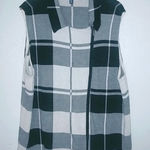 CHAPS  2X Navy Buffalo Plaid Side Zip Vest Plus Photo 0
