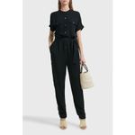 Theory NWT  Women's Black Cargo Shirt Silk Jumpsuit Romper Size 4 Photo 2