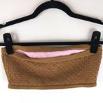 Aerie Womens Tube Top Bralette Textured Knit Brown S Photo 1