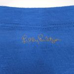 Lilly Pulitzer Luxletic Brodie Blue V-Neck T- Shirt Top Split Back Tee - Size XS Photo 3