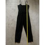 EXPRESS Woman's Size 2 Black Jumpsuit Pockets Elastic Waist Adjustable Straps Photo 11