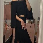 Anthropologie NWT off the shoulder stretch fabric long sleeves crop top Photo 1