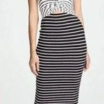 BAILEY 44 Rabbit Hole Dress White Black Striped Size XL Rib Knit Stretch Photo 0