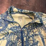 Nike  Pro Half Zip Pullover Womens Medium Yellow‎ Blue Lace Hyperwarm Long Sleeve Photo 1