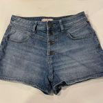SO  High Rise Curvy Mom Short Denim Blue Women's Shorts size 7/28 Photo 0