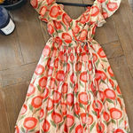 The Dolls House Fashion Floral Ruffle Sleeve Dress Size Small Pink Photo 0