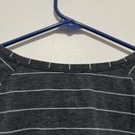 Lululemon Emerald Long Sleeve Short Serve Stripe Heathered Black White Photo 4