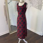Vintage Romantic Goth Black Red Floral Whimsygoth Midi Maxi Shift Dress 10 / M Size M Photo 3