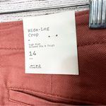 A New Day Coral High Rise Wide Leg Crop Stretch Denim Jeans Size 14 Photo 6