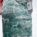 NEW Earth Squared Lady of Glamis Castle Print Fringe Neck Scarf Granite Green Photo 2