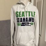 Seattle Seahawks Hoodie Sweatshirt Mens Medium White Blue NFL Football Fleece Photo 0
