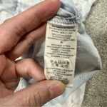 Free People  LoveLand Pastel Plaid Button Down Shirt Frayed Hem Boho White Pink M Photo 9