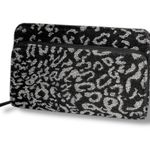 Thirty One Luxe Leopard Perfect Cents Wallet Zip Around Card Organizer Clutch Black Photo 0