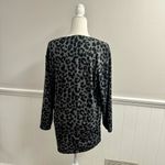 Reformation Long Sleeve Pullover Animal Print Sweater Grey Gray Medium M Photo 8