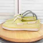 Sperry  Topsider‎ Sequin Jersey Knit Deck Boat Shoes Loafers Yellow 8 Photo 2